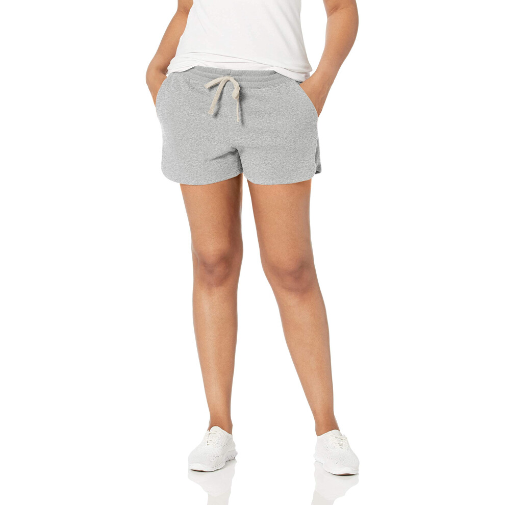 Amazon Essentials Womens French Terry Fleece Short  Light grey Heather