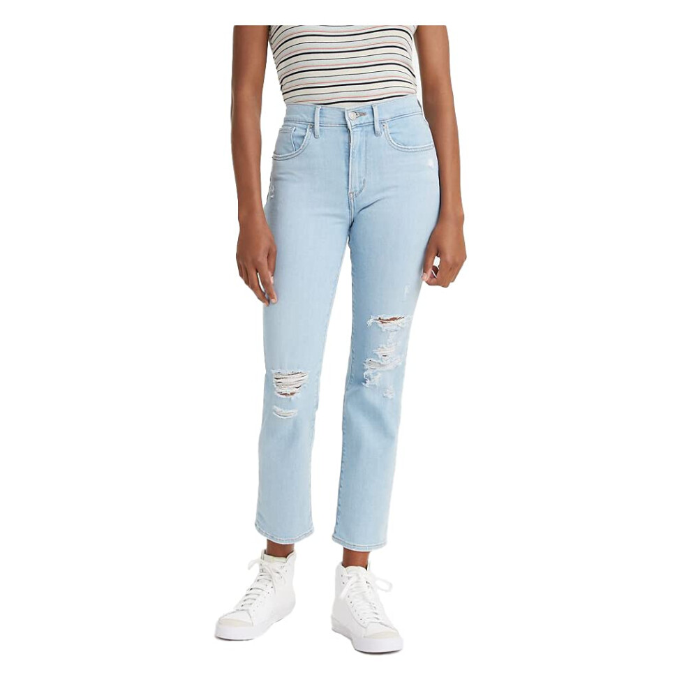 Levi's Women's 724 High Rise Straight Crop Jeans  Tribeca Moon (Waterl