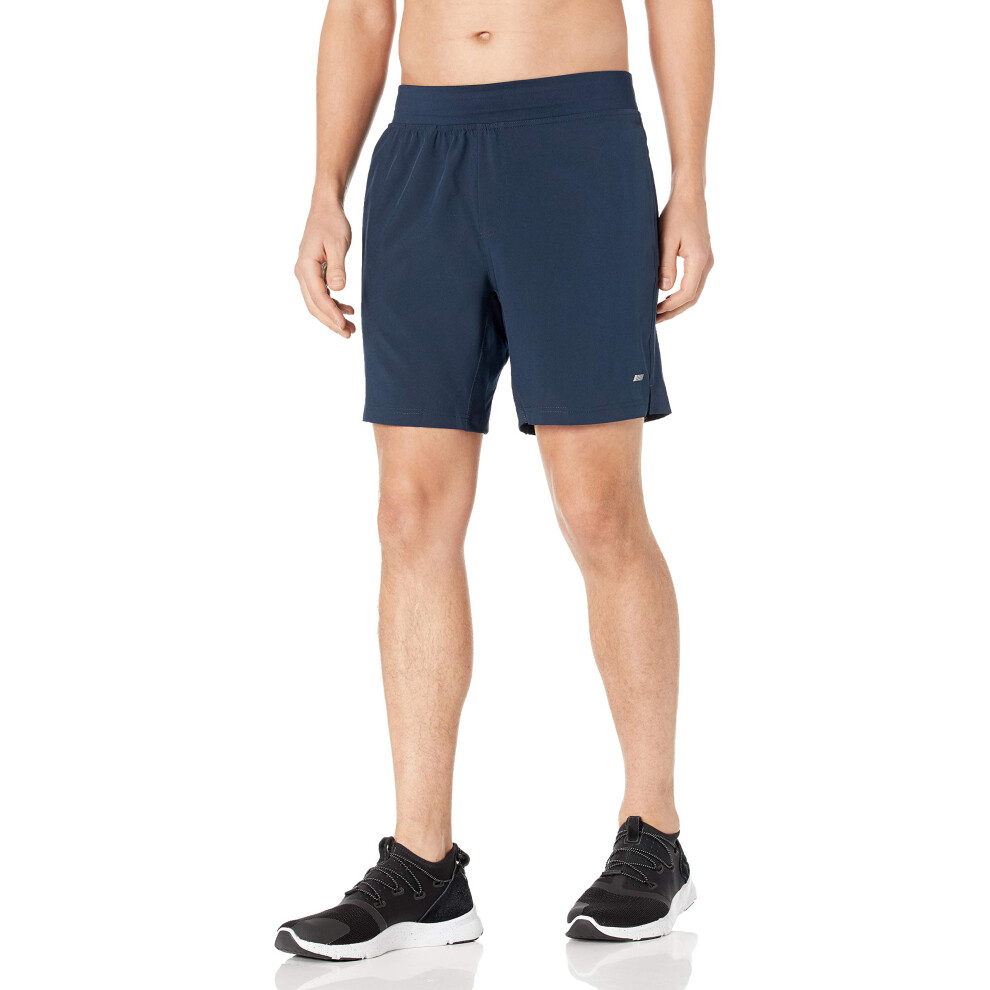 Amazon Essentials Mens Performance Stretch Woven 7 Training Short  Nav