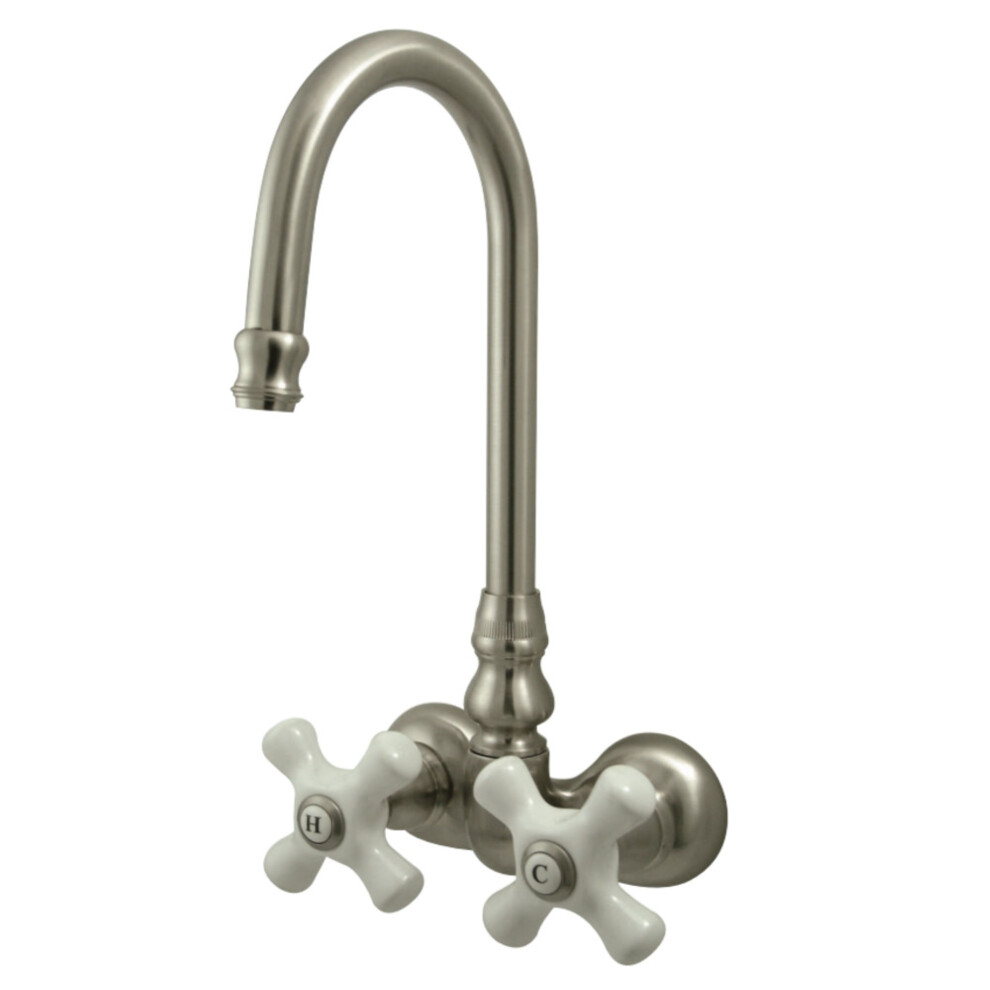 Robinet de baignoire mural Kingston Brass CC79T8 Vintage 3-3/8 pouces avec brosse
