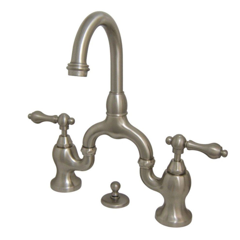 Kingston Brass KS7998AL English Country Bathroom Bridge Faucet  Brushe