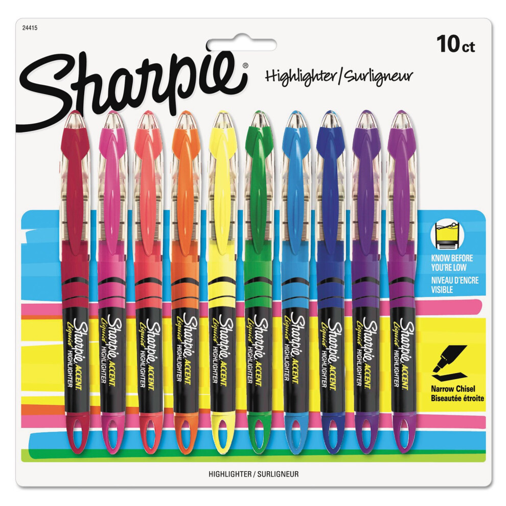 SHARPIE 24415Pp Accent Liquid Pen Style Highlighter Chisel Tip Assorte