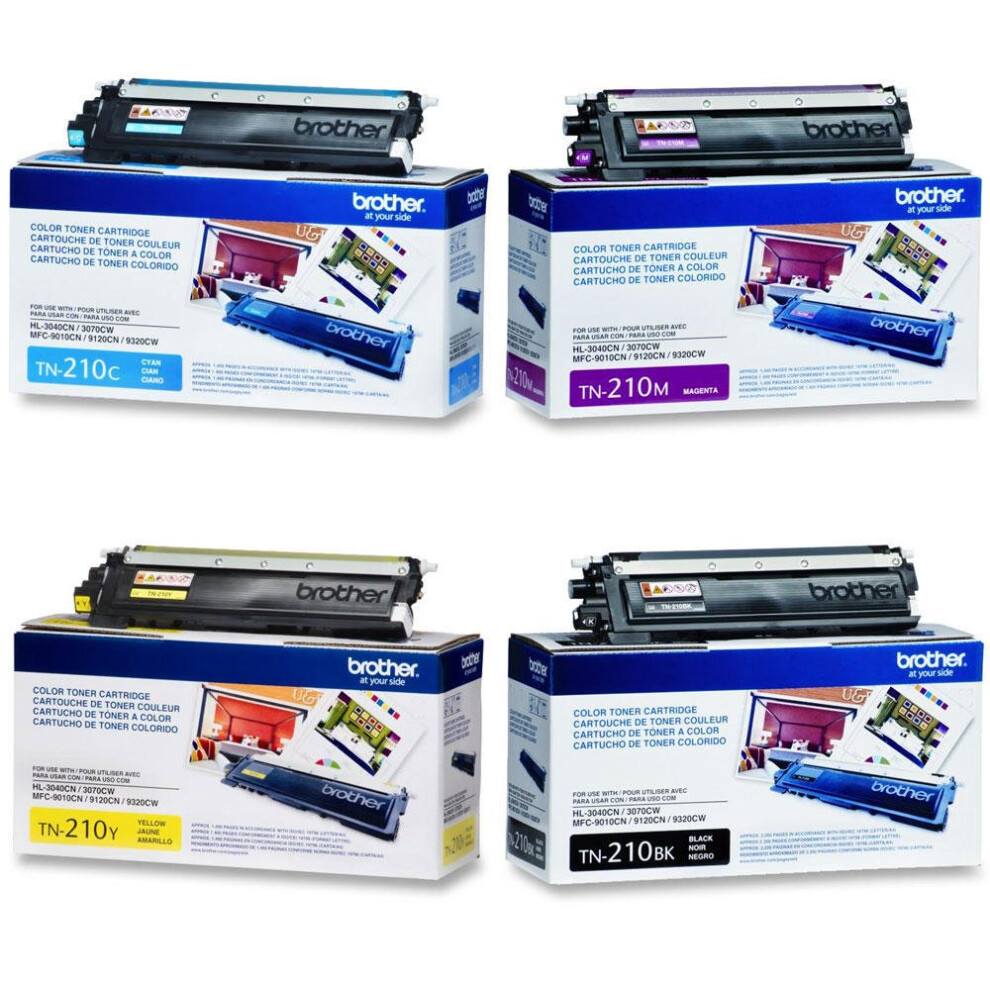 Brother Toner Cartridge Set  4-Pack  Black  Cyan  Magenta  and Yellow