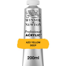 Couleur acrylique professionnelle Winsor Newton tube de 200 ml (675 oz) jaune azo