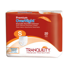 Tranquility Premium Overnight Absorberende engangsundert?j (20 Count) - S 22-36 tommer Talje - Maksimal absorptionsevne Nattens s?vn ?ndbar komfo