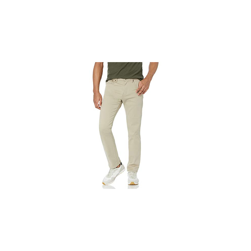 Amazon Essentials Men's Athletic-Fit Stretch Jean  Light Khaki Brown