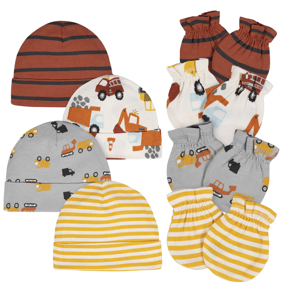 gerber Baby Boys 8 9-Piece cap and Mitten Sets  Transportation Zone  0