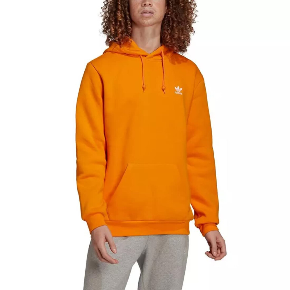 adidas Originals Men's Adicolor Essentials Trefoil Hoodie  Bright Oran