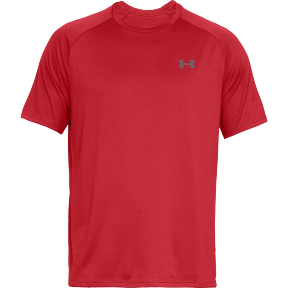 Under Armour Mens Tech 20 Short-Sleeve T-Shirt   Red (600)graphite   L