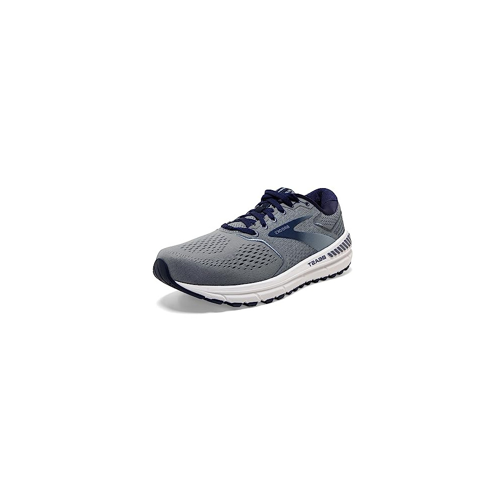 Brooks Men's Beast '20 Supportive Running Shoe - Blue/Grey/Peacoat - 9