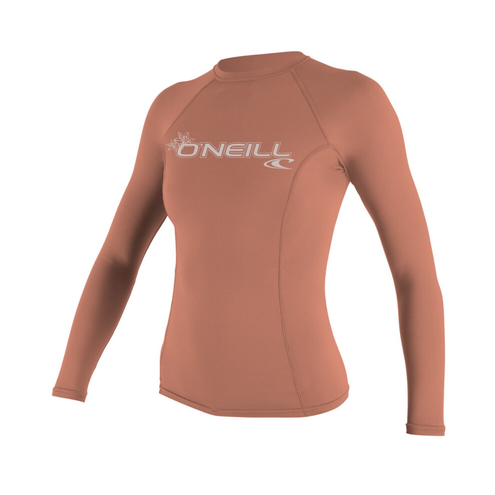 O'NEILL Women's Basic Skins UPF 50+ Long Sleeve Rash Guard  Light Aqua