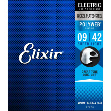Elixir 12000 Polyweb 09/42 Super Light Corde per chitarra