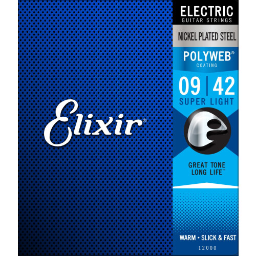 Elixir 12000 Polyweb 09/42 Super Light Corde per chitarra