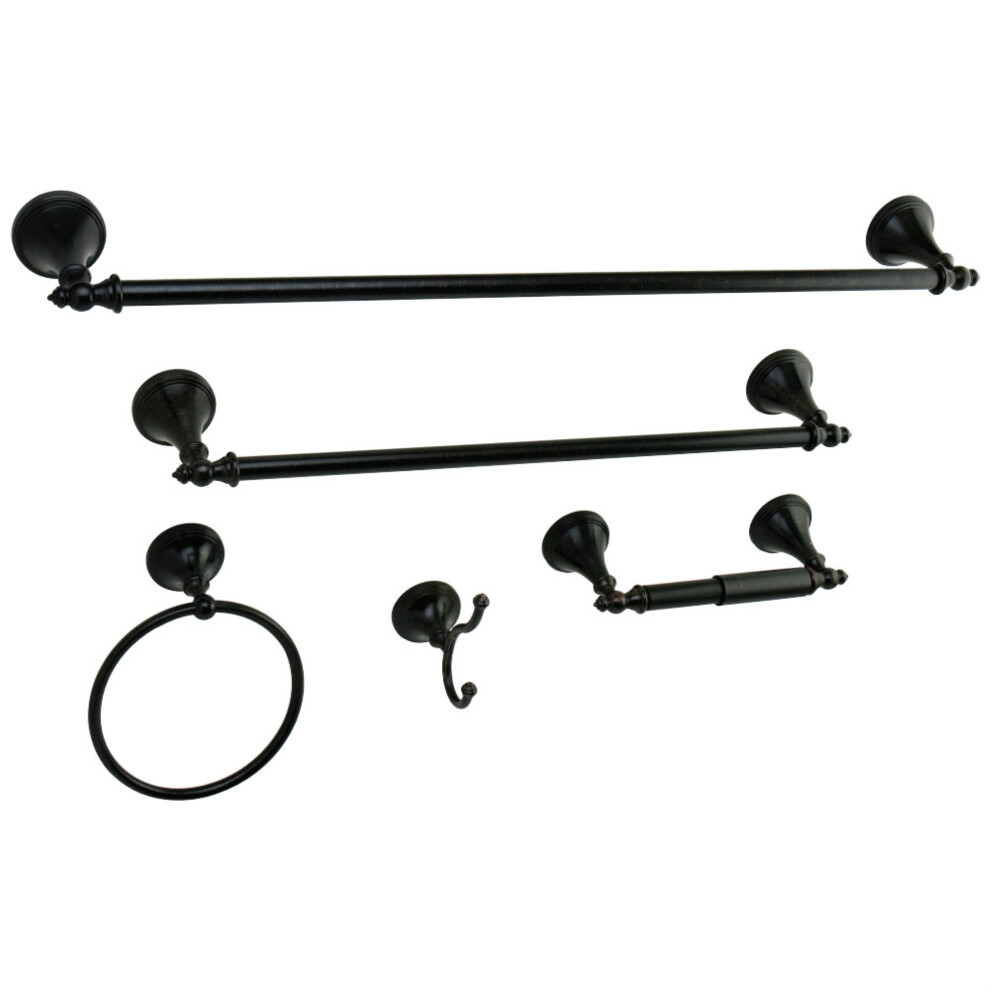 Kingston Brass BAHK1612478ORB Ensemble d'accessoires de salle de bain 5 pi   ces avec raclette     l'huile