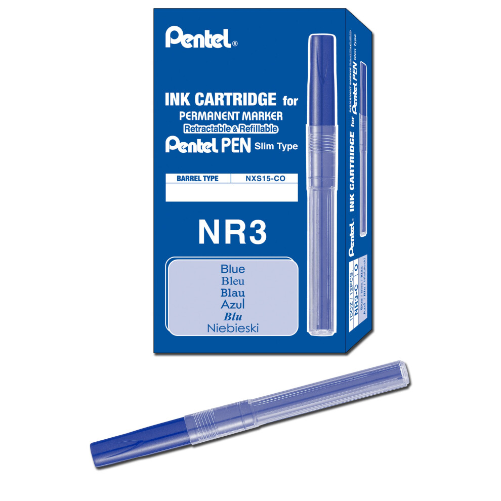 Pentel Refill Ink For Handy Lines Permanent Marker  Blue Ink  Box of 1