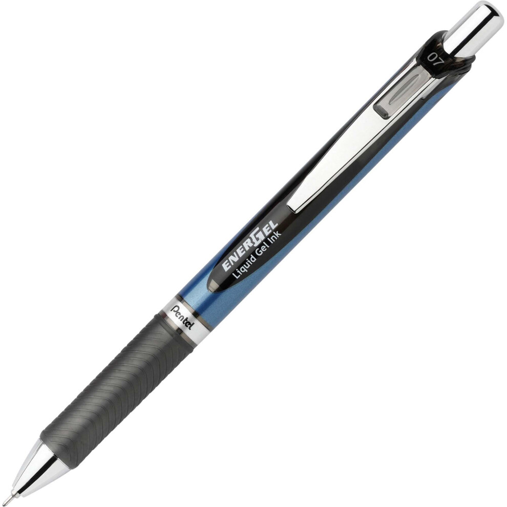 Pentel EnerGel RTX Liquid Gel Pen  Medium Point  0.7 mm  Blue Barrel