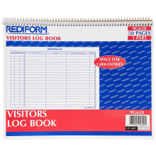 Rediform 9G620 Besökslogg, 1000 Inmatningar, Tråd, 50 Sidor, 11-tum x 8-1/2-tum, Vit