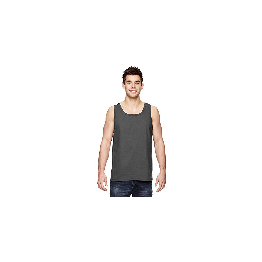 Fruit of the Loom Mens 5 oz 100% Heavy Cotton HD? Tank (39TKR) Charcoa