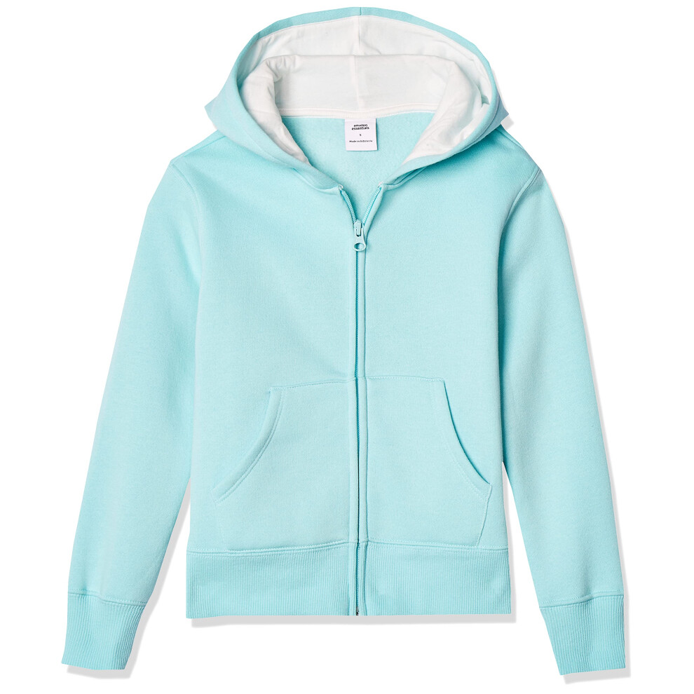 Amazon Essentials Toddler Girls' Fleece Zip-Up Hoodie Sweatshirt  Aqua