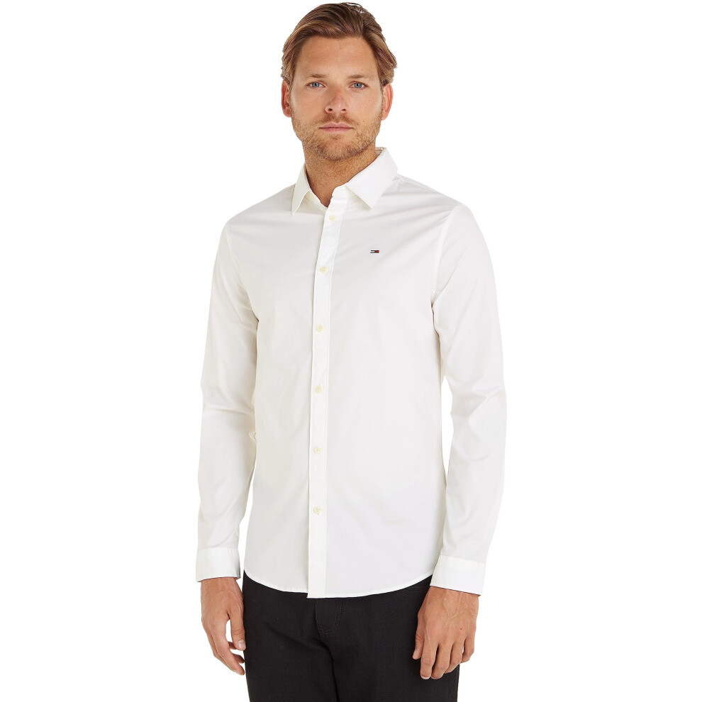 Tommy Jeans Men's Original Stretch Shirt - White - XL - Image 4