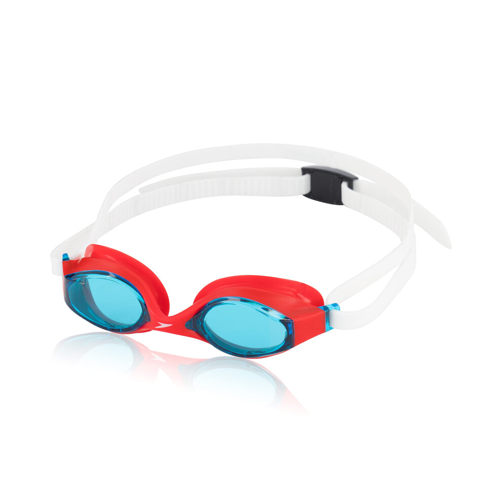 Speedo Unisex-Child Swim Goggles Super Flyer Ages 3-8  Speedo Red/Blue