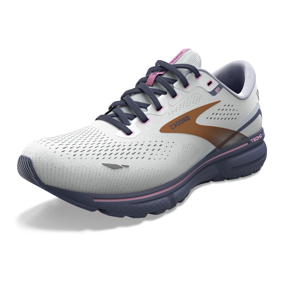 Brooks Women's Ghost 15 Neutral Running Shoe - Spa Blue/Neo Pink/Coppe