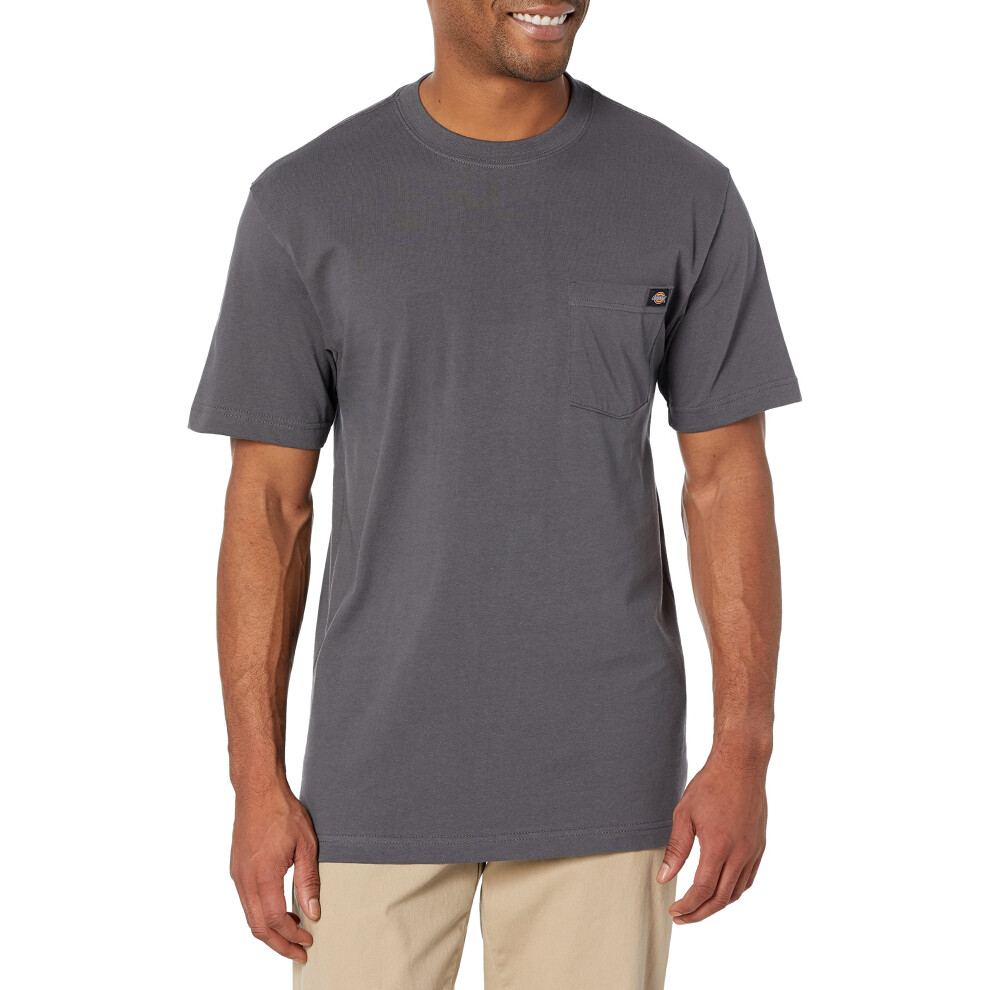 Dickies mens Short-sleeve Pocket T-shirt fashion t shirts  charcoal  X