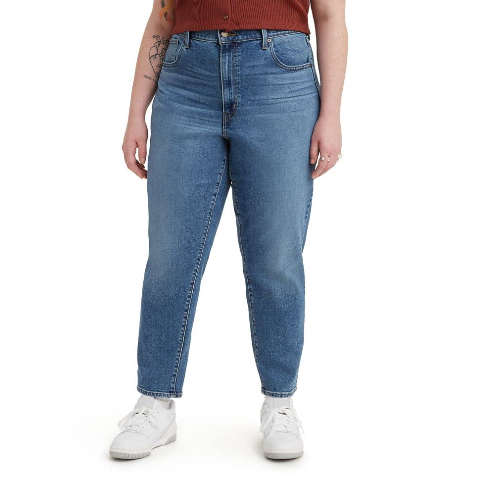 Levi's Women's Plus Size High Waisted Mom Jeans  (New) Medium Indigo W