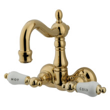 Kingston Brass CC1073T2 Vintage 3-3/8-Inch Wall Mount Tub Faucet Poli