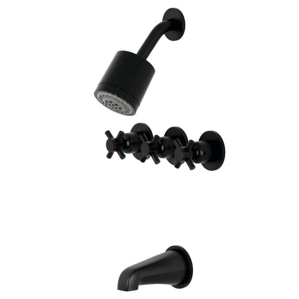 Kingston Brass Kbx8130dx Concord Tub And Shower Faucet, Matte Black, 7.13 X 10.56 X 5.13 663370583346