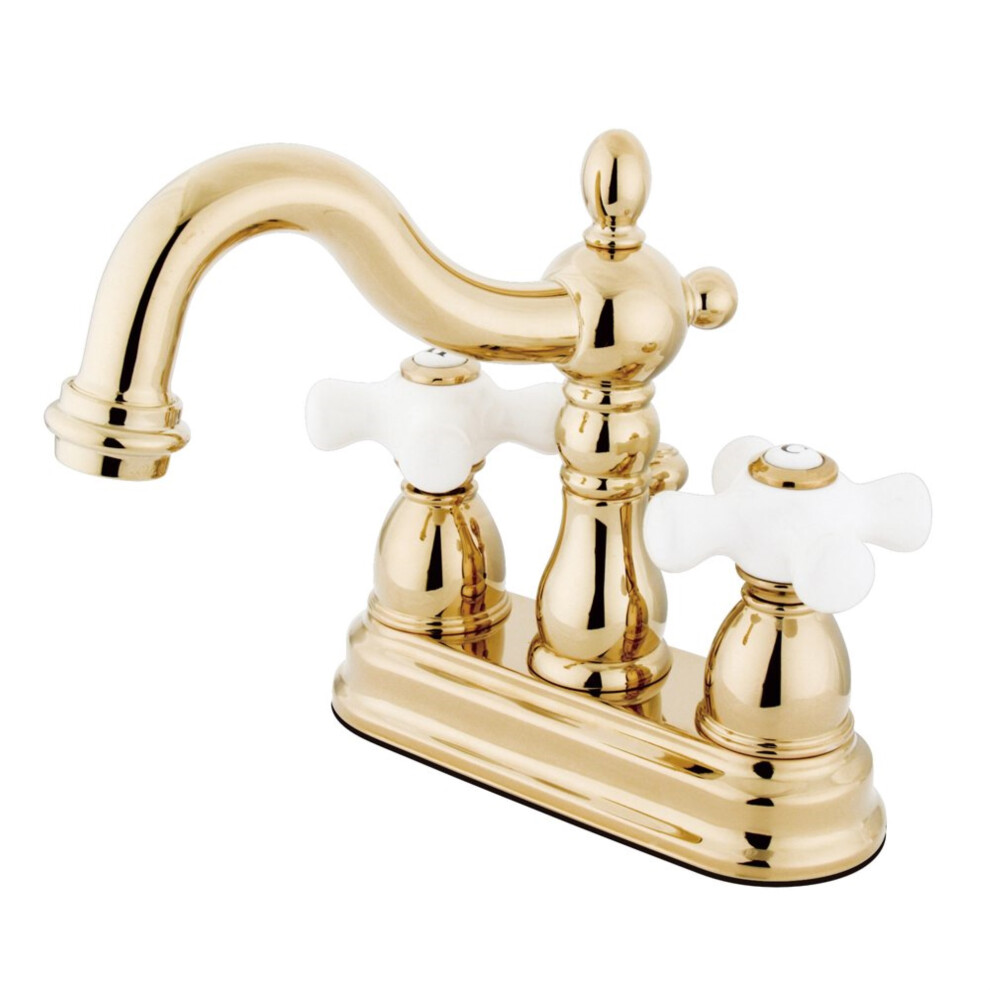 Kingston Brass KB1602PX Heritage 4 in. Centerset Bathroom Faucet  Poli