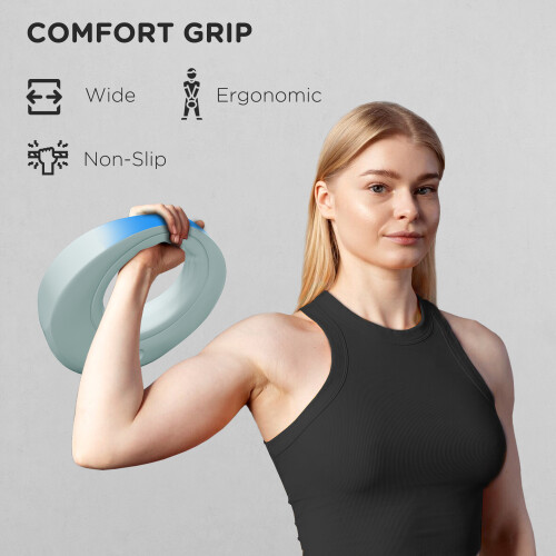 SPORTNOW 6kg Kettlebell for Weight Lifting, Strength Training, Light Grey 2