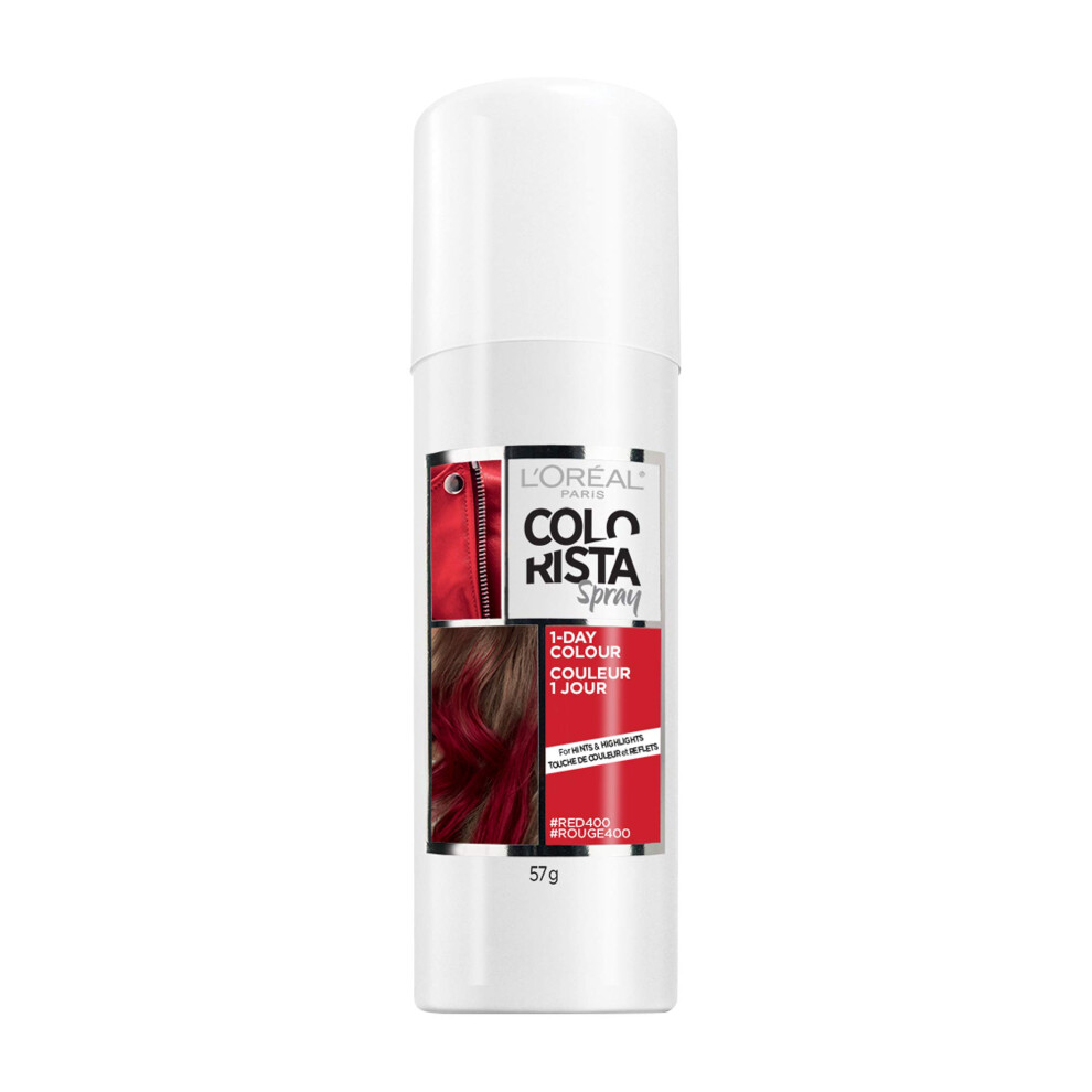 L'Oreal Paris Colorista 1-Day Washable Temporary Hair Color Spray  Red