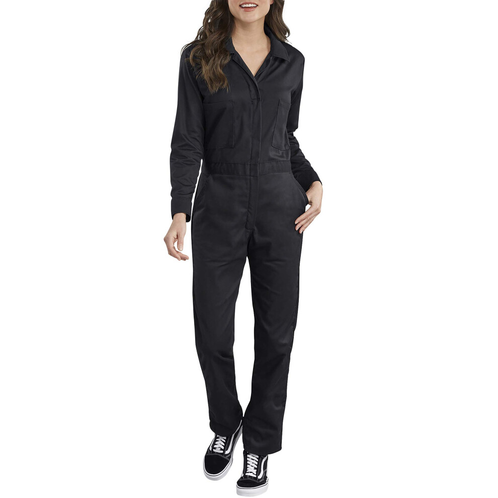 Dickies womens Long Sleeve Cotton Twill Work Utility Coveralls  Black