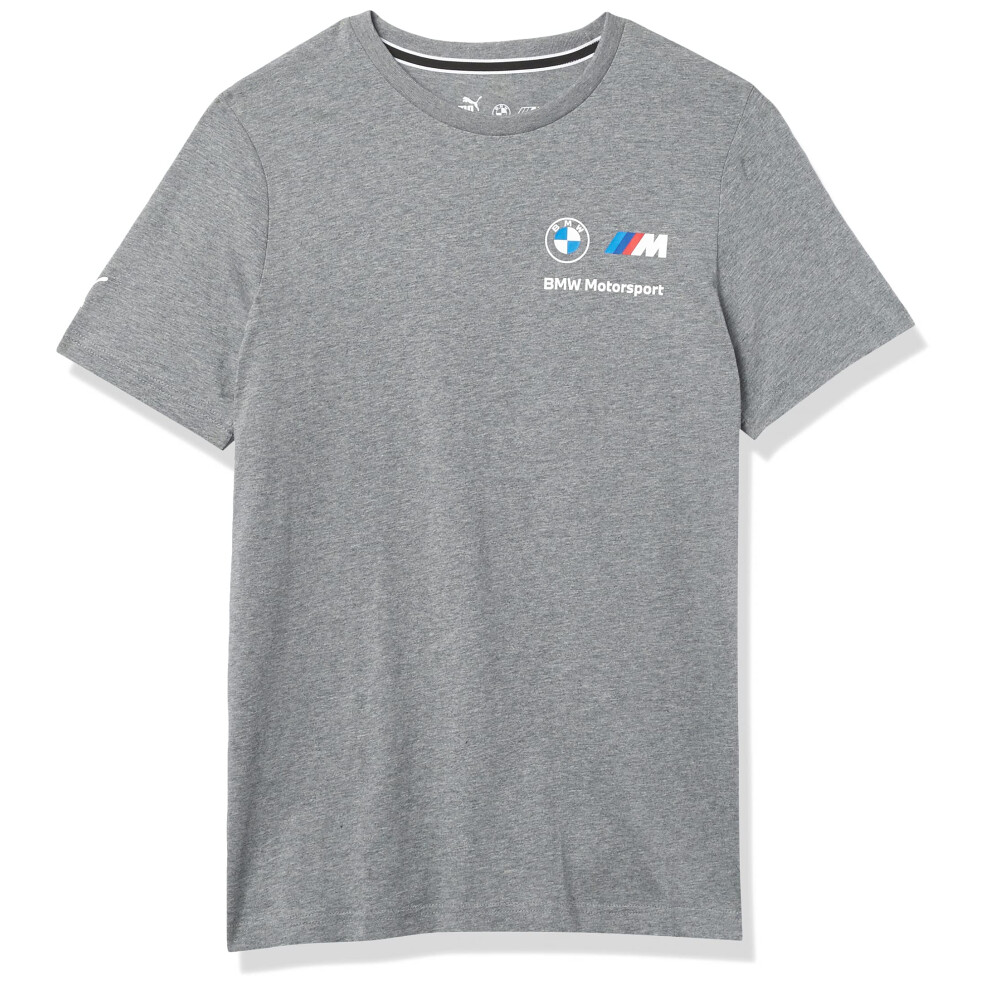 PUMA Men's Standard BMW M Motorsport Essentials Logo Tee  Medium Gray