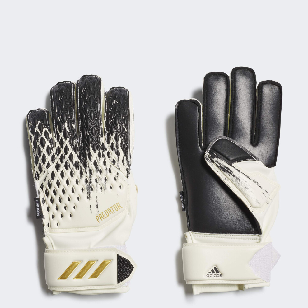 adidas Unisex-Adult 20 Match Goalie Predator Gloves  White/Black/Gold