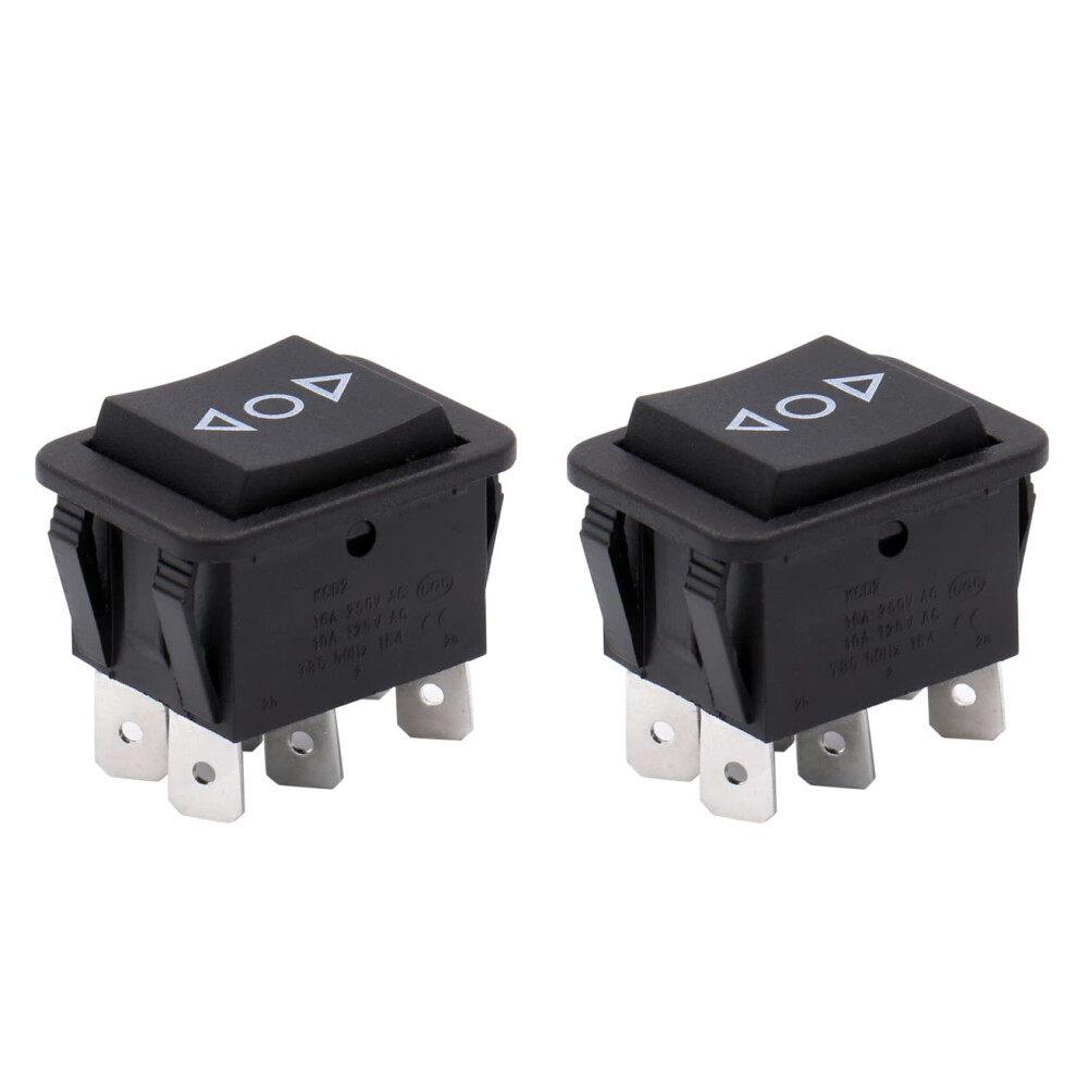 Heschen Rocker Switch 16A 250Vac On-Off-On Momentary Dpdt 6 Terminals 670534178096