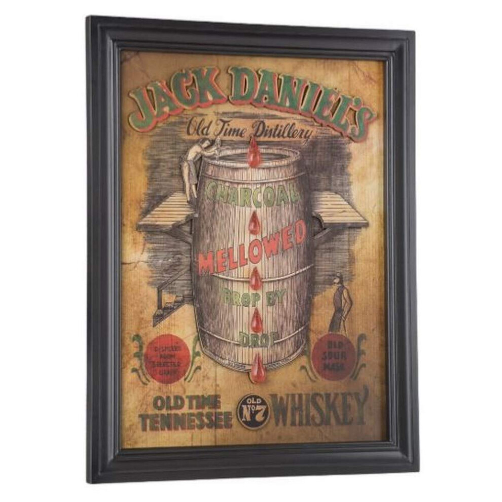 Jack Daniels Charcoal Mellowed Pub Sign Old Time Whiskey Barrel 22""x1