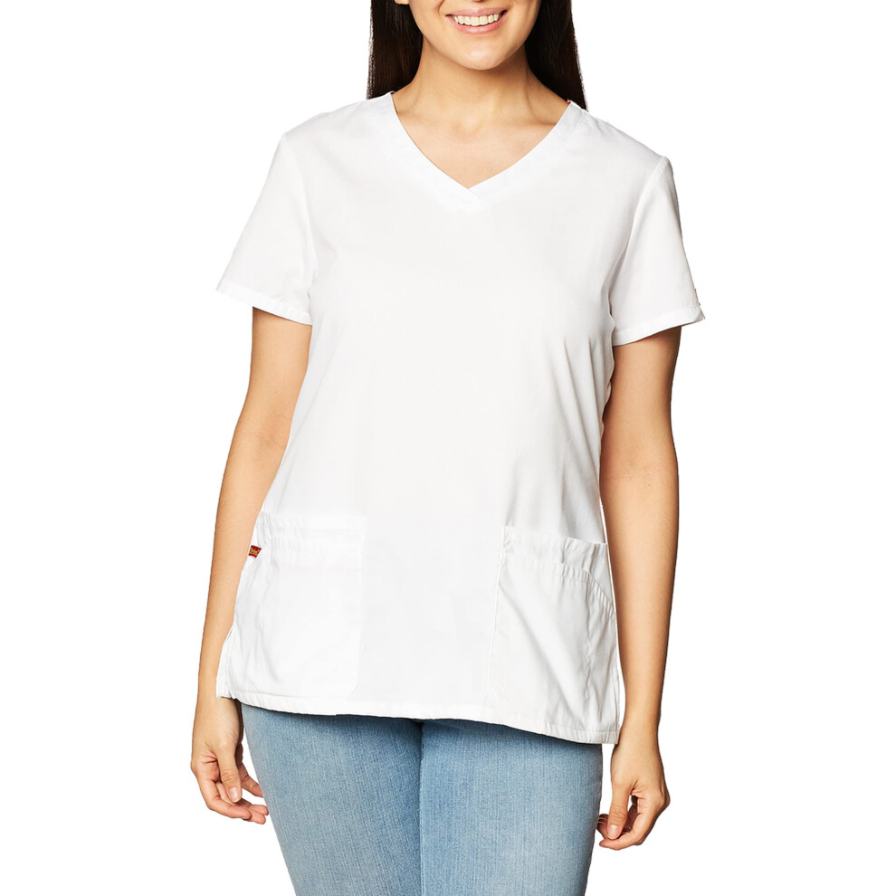 Dickies Womens EDS Signature V-Neck Top with Multiple Patch Pockets  W