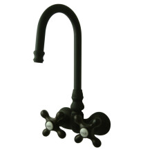 Kingston Brass CC77T5 Vintage 3-3/8-Inch Wall Mount Tub Faucet Oil Ru