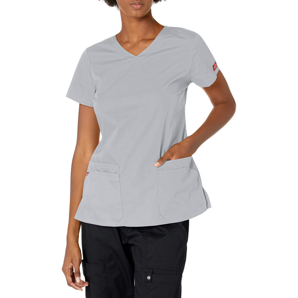 Dickies Womens EDS Signature V-Neck Top with Multiple Patch Pockets  g