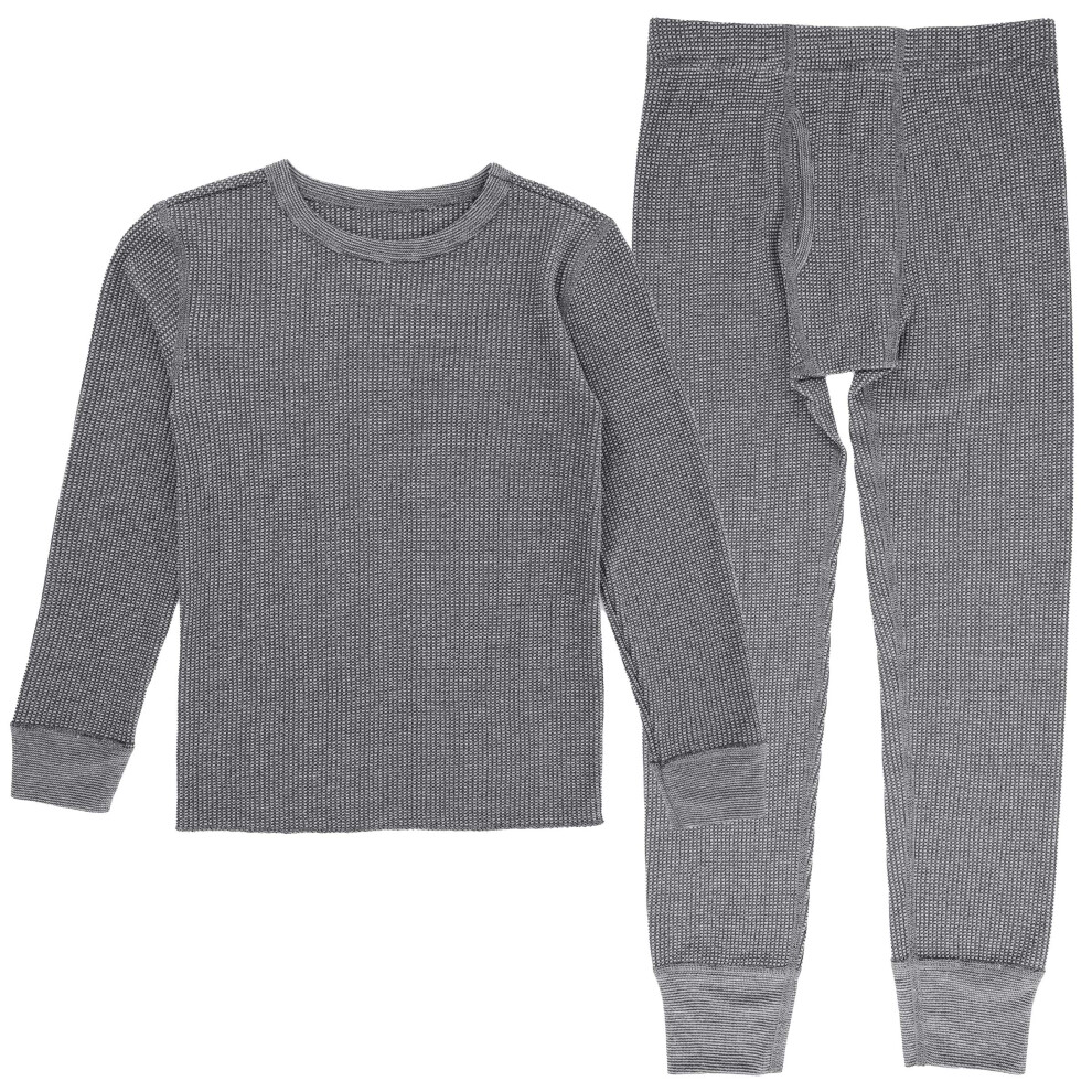 Fruit of the Loom Boys' Premium Thermal Waffle Underwear Set  Heather