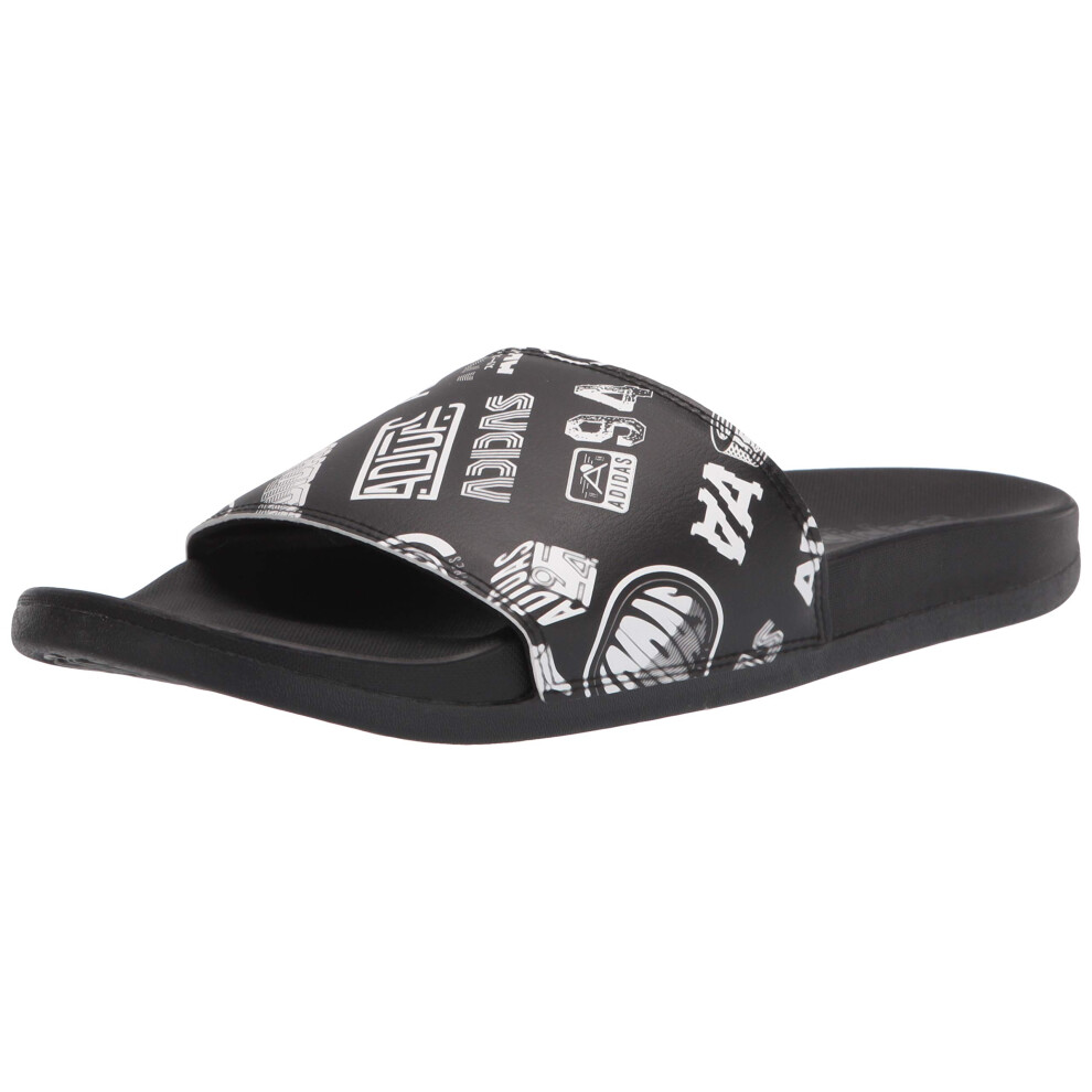 adidas Unisex Adilette Comfort Slide Sandal  Core Black/Core Black/Whi