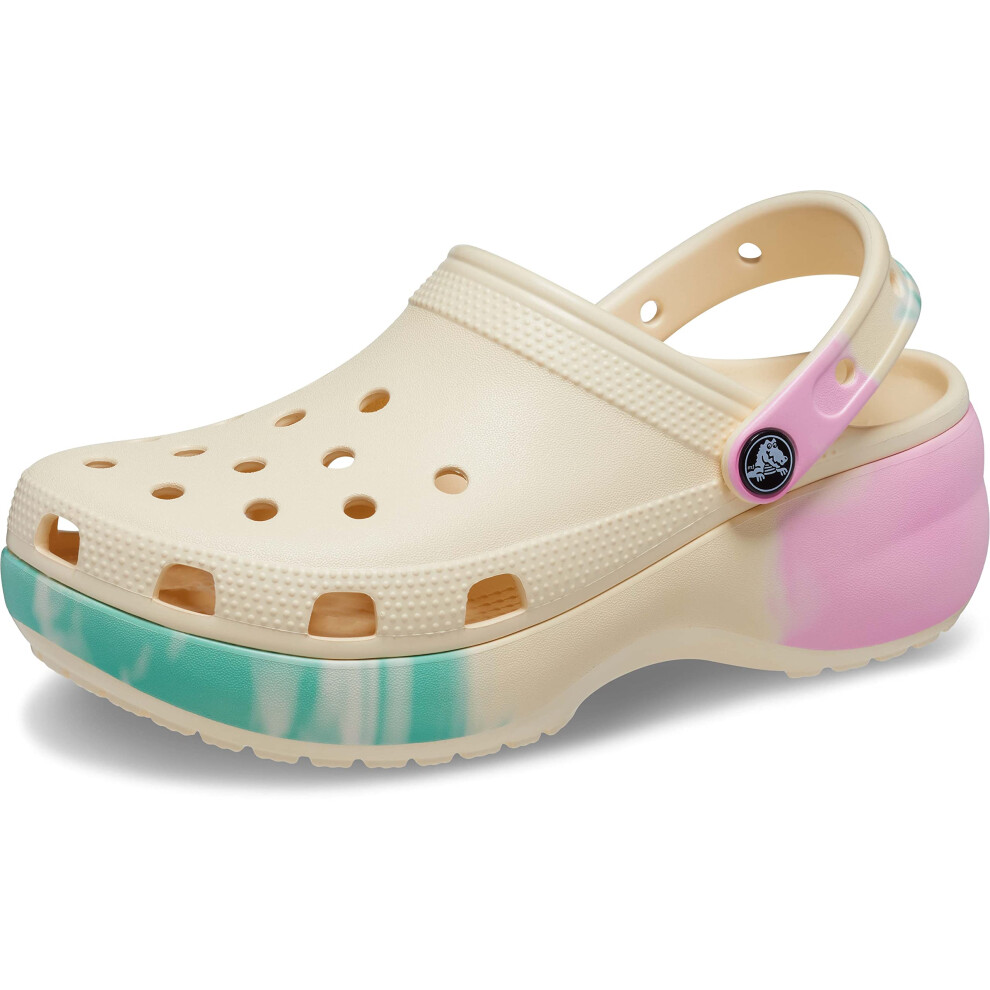 crocs Womens classic graphic Platform clogs  Platform Shoes  VanillaMu