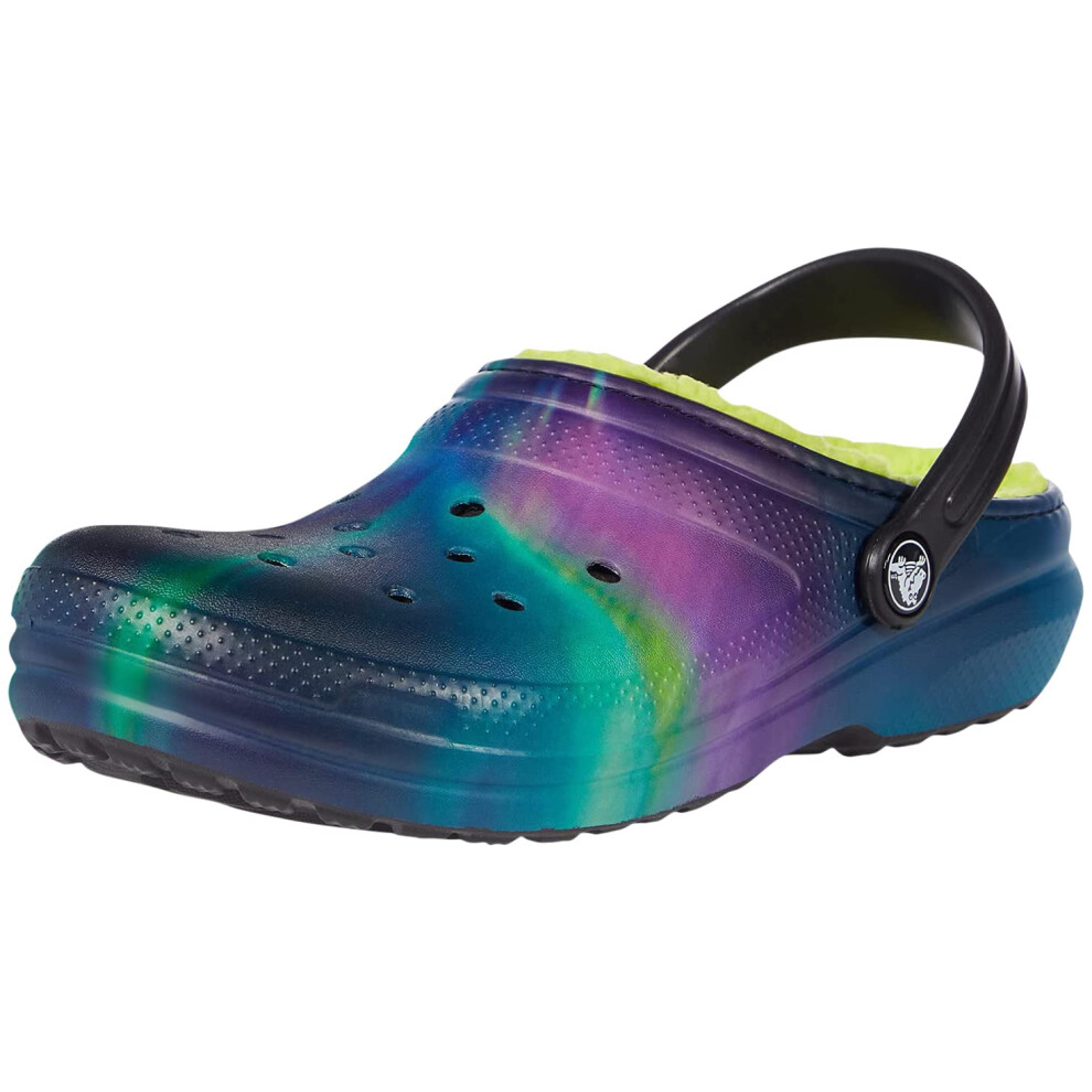 crocs Kids classic Tie Dye Lined clog Kids Slippers  Northern Lights