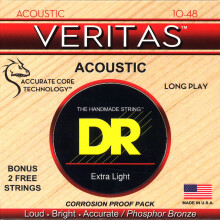 DR Strings VTA-10 Veritas Phosphor Bronze Acoustic Guitar String 10-48