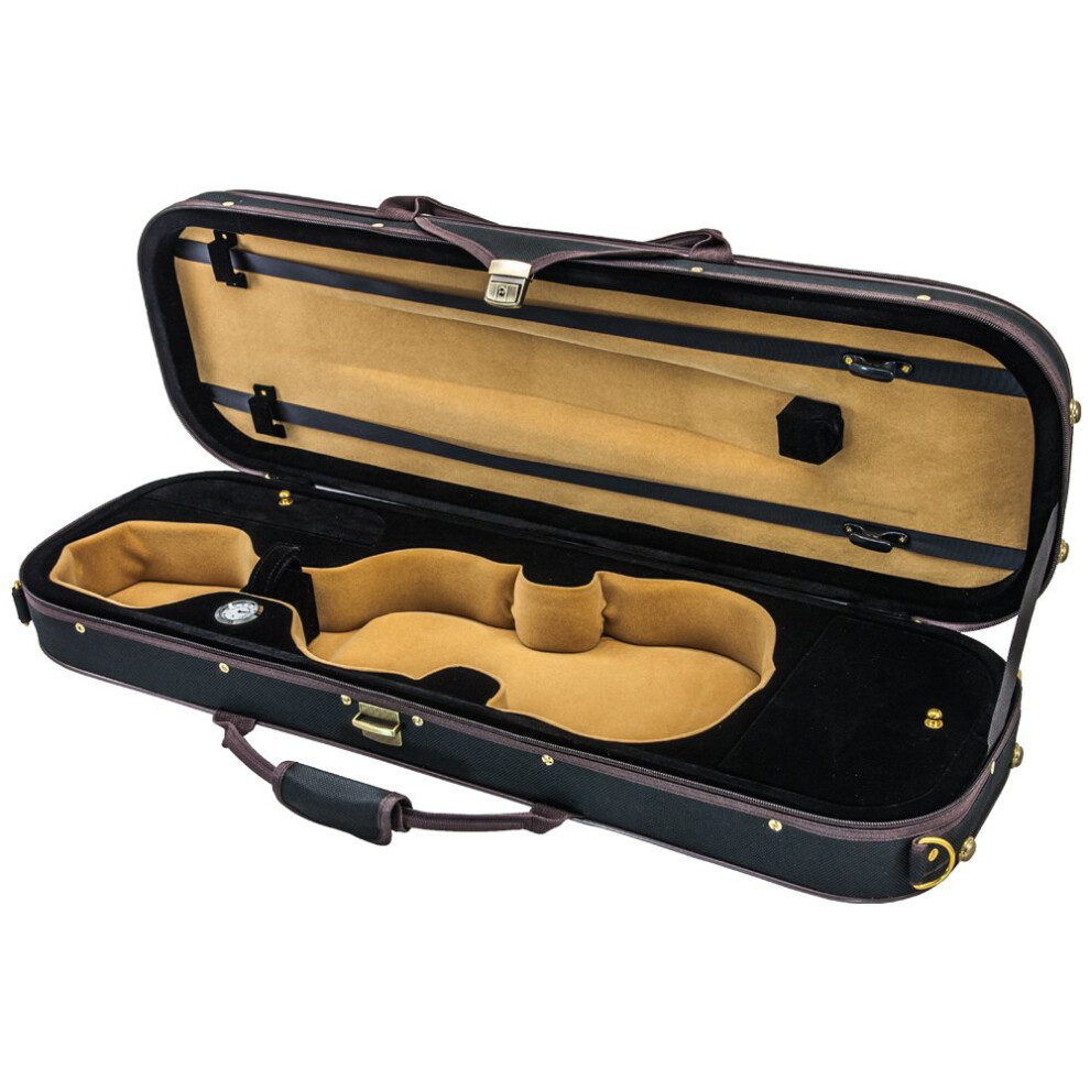 SKY 4/4 Full Size Violin Oblong Case Lightweight with Hygrometer Black