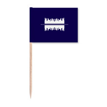 High Symbolic Reflection Urban Landscape Architecture Toothpick Flags Marker Topper Party Decoration
