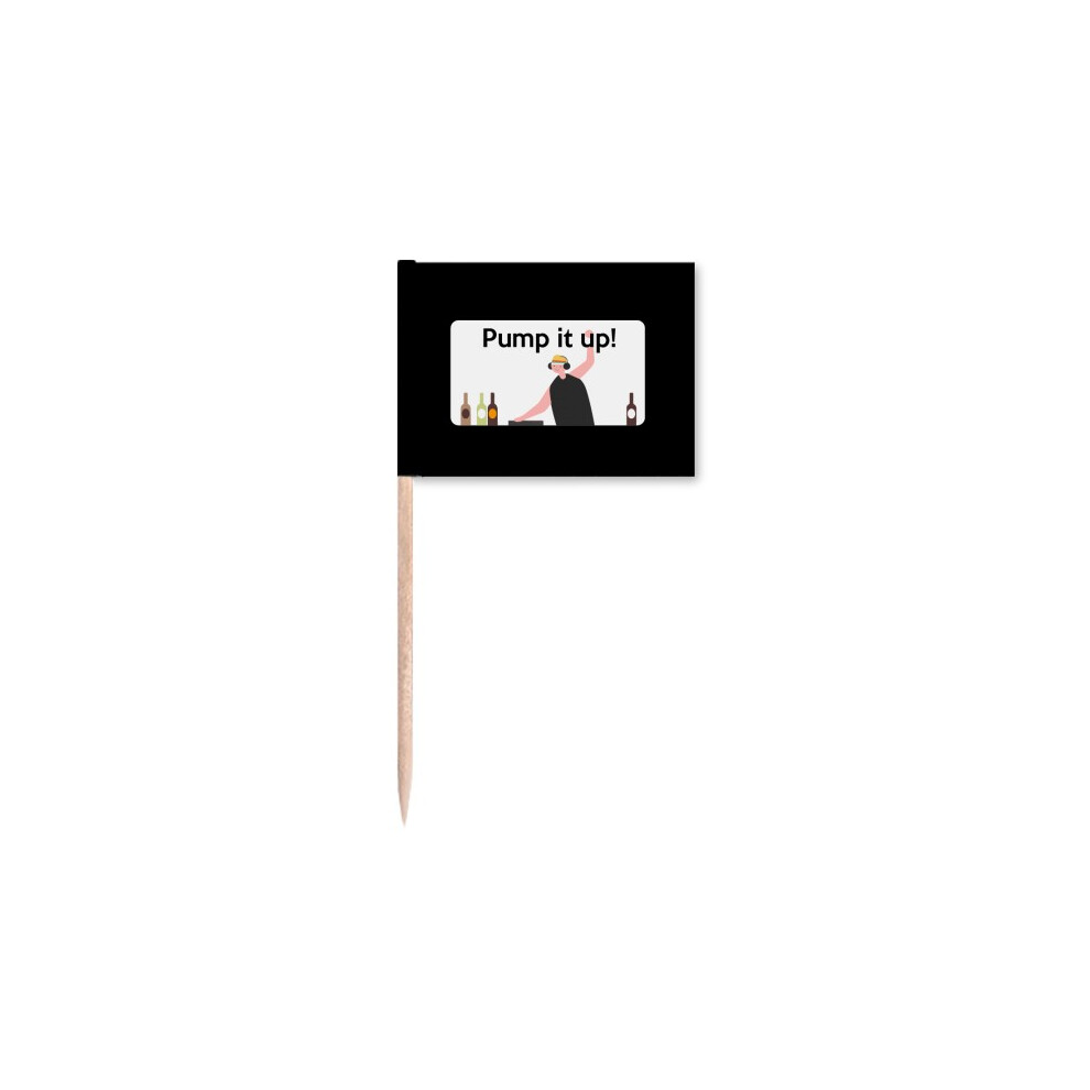 Hip Hop Music Keeps Enthusiasm Toothpick Flags Marker Topper Party Decoration-image-OPC-PFKPHCM-NEW