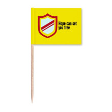 Hope Can Set You Free Art Deco Fashion Toothpick Flags Marker Topper Party Decoration